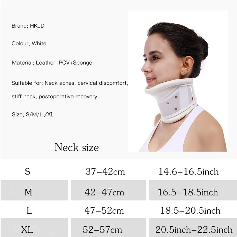 Neck Cervical Traction Device with Chin Support Collar Brace Support Hard Plastic for Headache Neck Pain Hight Adjustable