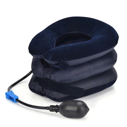 3 Layers Neck Massager Corrector Collar Relief Air Inflatable Cervical Vertebra Therapy Traction Soft Brace Pain Relief Pillow