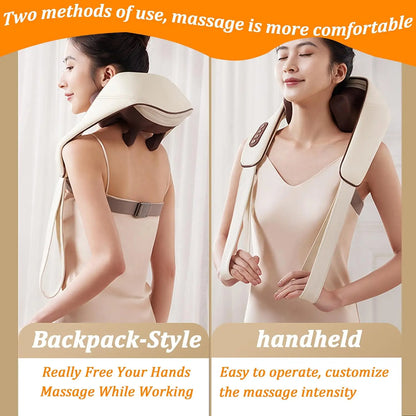 Shoulder and Neck Massager with Heat Deep Tissue for Pain Relief Electric Air Compress Kneading Heated Back Body Massage