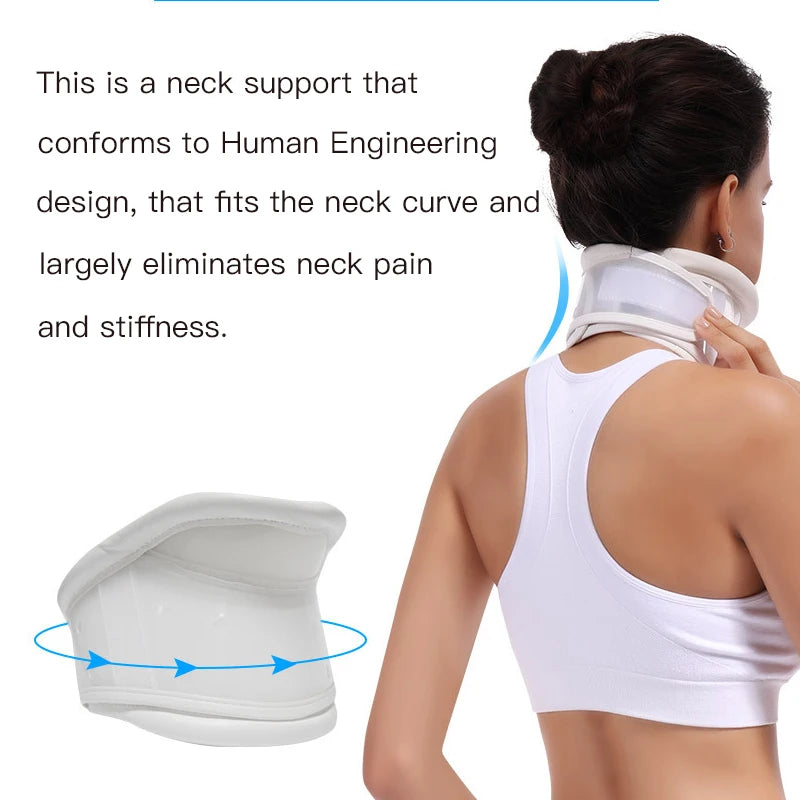 Neck Cervical Traction Device with Chin Support Collar Brace Support Hard Plastic for Headache Neck Pain Hight Adjustable