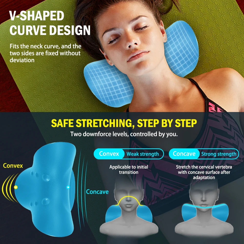 Gym Pillow Neck and Shoulder Relaxer Pilates Chiropractic Workout Relief Pain Massage Fitness Sport Cervical Traction Device