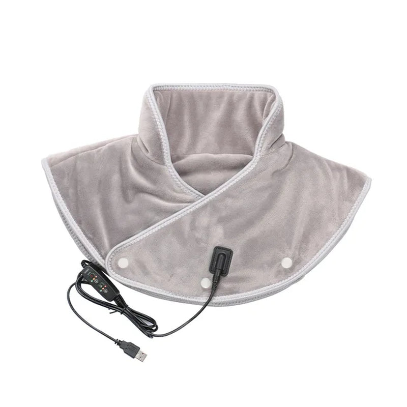 Electric Shoulder Neck Pad Heated Therapy Massage Vibration Shawl Cervical Pain Relief Relieve Fatig Warmer Back Support Tools