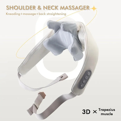 Wireless Neck and Back Massager Neck and Shoulder Kneading Massage Shawl Neck Cervical Relaxing Trapezius Massager