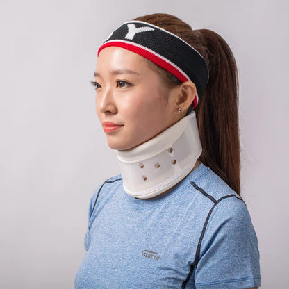 Neck Cervical Traction Device with Chin Support Collar Brace Support Hard Plastic for Headache Neck Pain Hight Adjustable