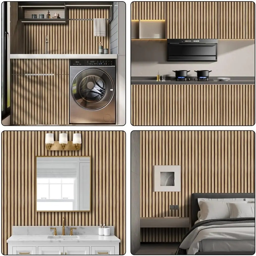 3D Effect Oak Wood Retro Wallpaper