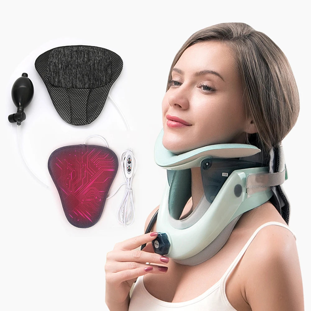 Neck Traction Device One Size Cervical Traction Device Knob Adjustment Professional Muscle Relaxation for Body Pain Relief