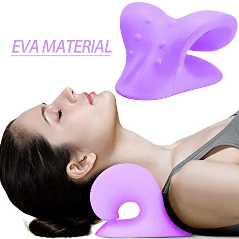 Neck Shoulder Stretcher Neck Pain Relaxer Cervical Traction Device Pillow for Pain Relief Cervical Spine Alignment