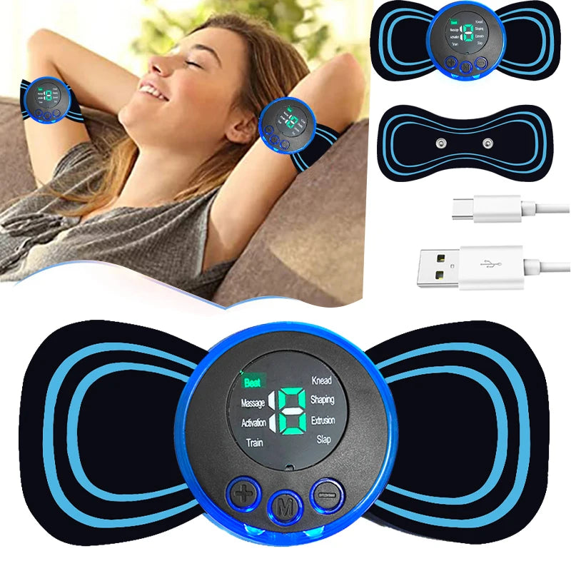 Mini Neck Massager Portable Neck Massage Machine Body Health Equipment Massage Patch Bllack Replacement Stick