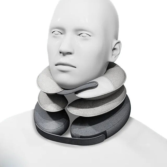 Neck Traction Device One Size Cervical Traction Device Knob Adjustment Professional Muscle Relaxation for Body Pain Relief