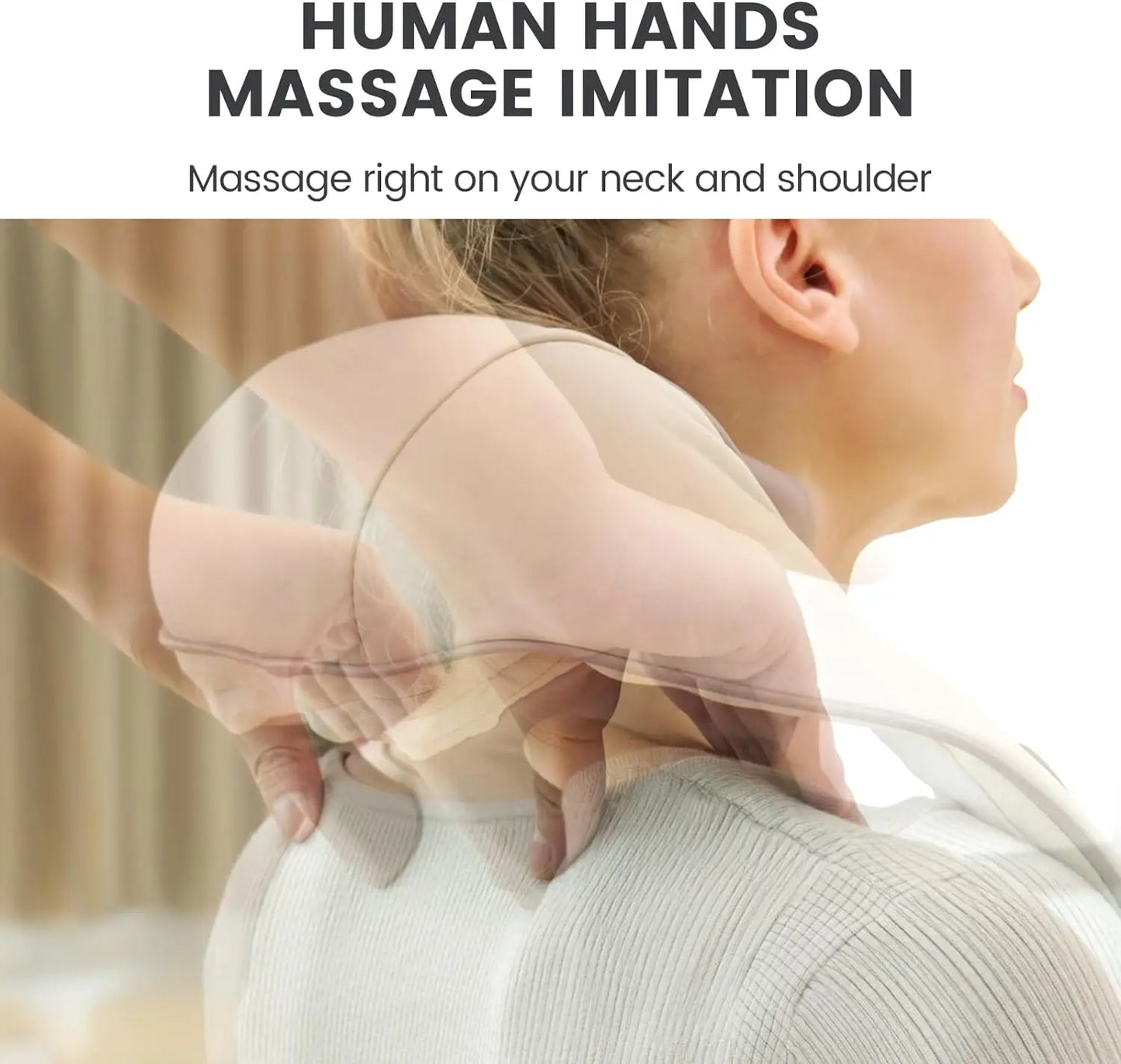 Shoulder and Neck Massager with Heat Deep Tissue for Pain Relief Electric Air Compress Kneading Heated Back Body Massage