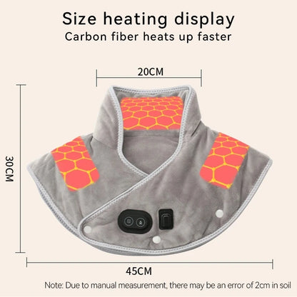 Electric Shoulder Neck Pad Heated Therapy Massage Vibration Shawl Cervical Pain Relief Relieve Fatig Warmer Back Support Tools