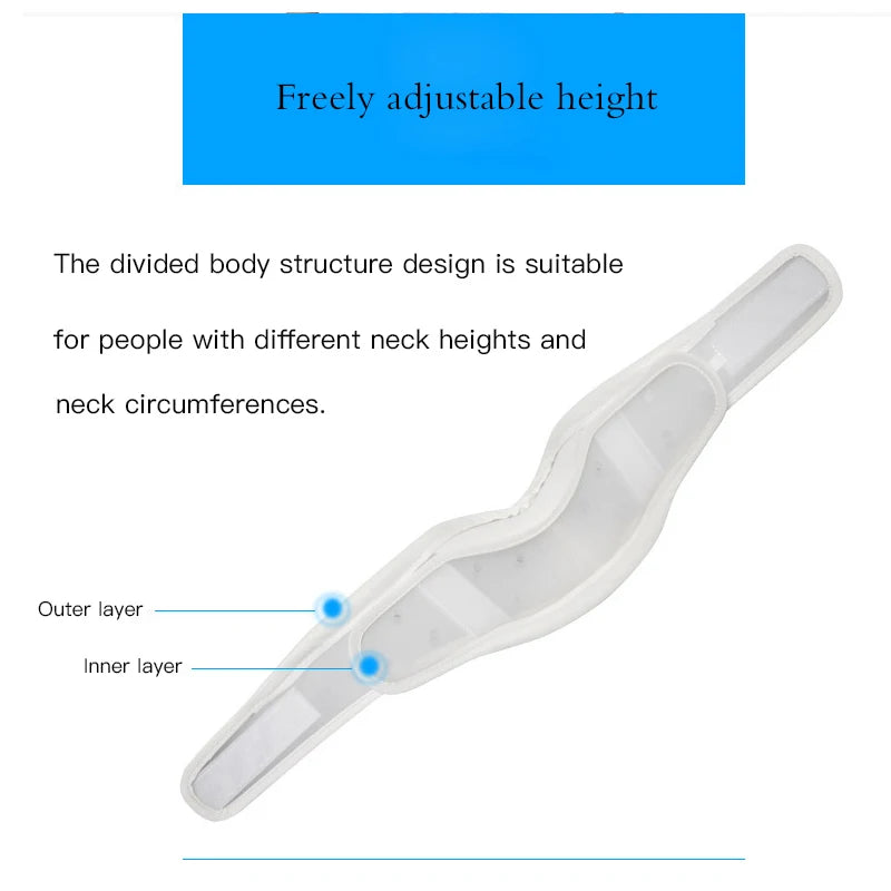 Neck Cervical Traction Device with Chin Support Collar Brace Support Hard Plastic for Headache Neck Pain Hight Adjustable