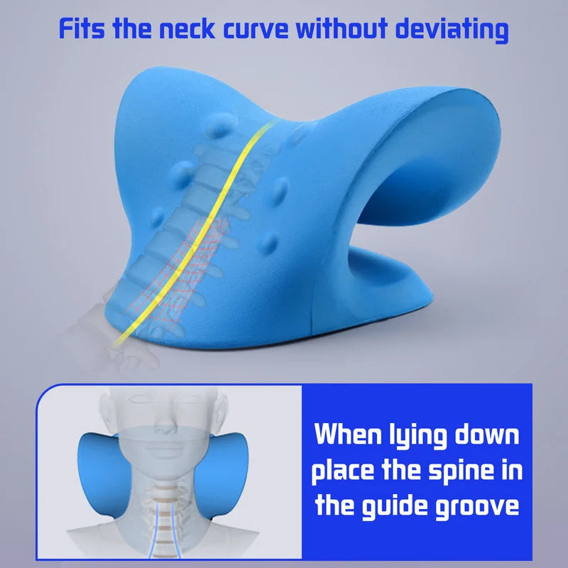 Neck Shoulder Stretcher Neck Pain Relaxer Cervical Traction Device Pillow for Pain Relief Cervical Spine Alignment